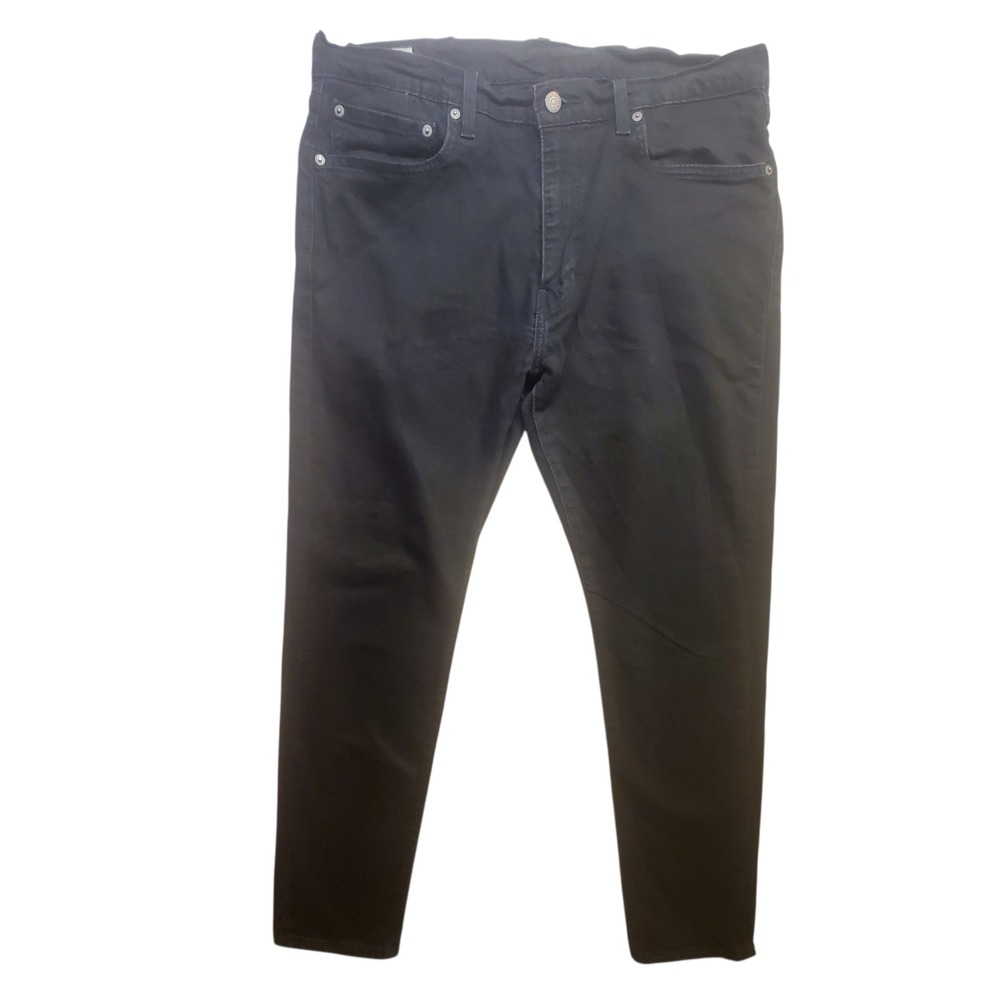 Levi's 512 Big E Slim Taper Fit Jeans Men W35 L29 Premium Denim Black Wash Levis